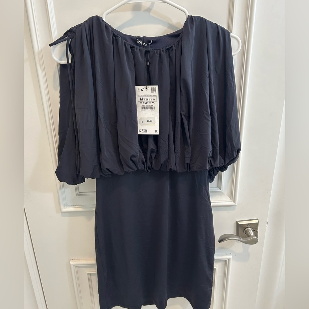 NEW. Zara black mini dress